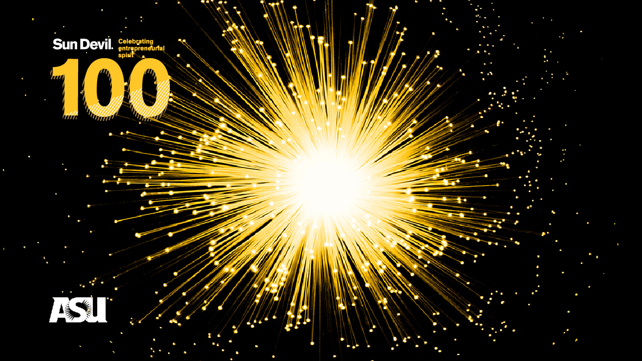Sun Devil 100 branded Zoom background