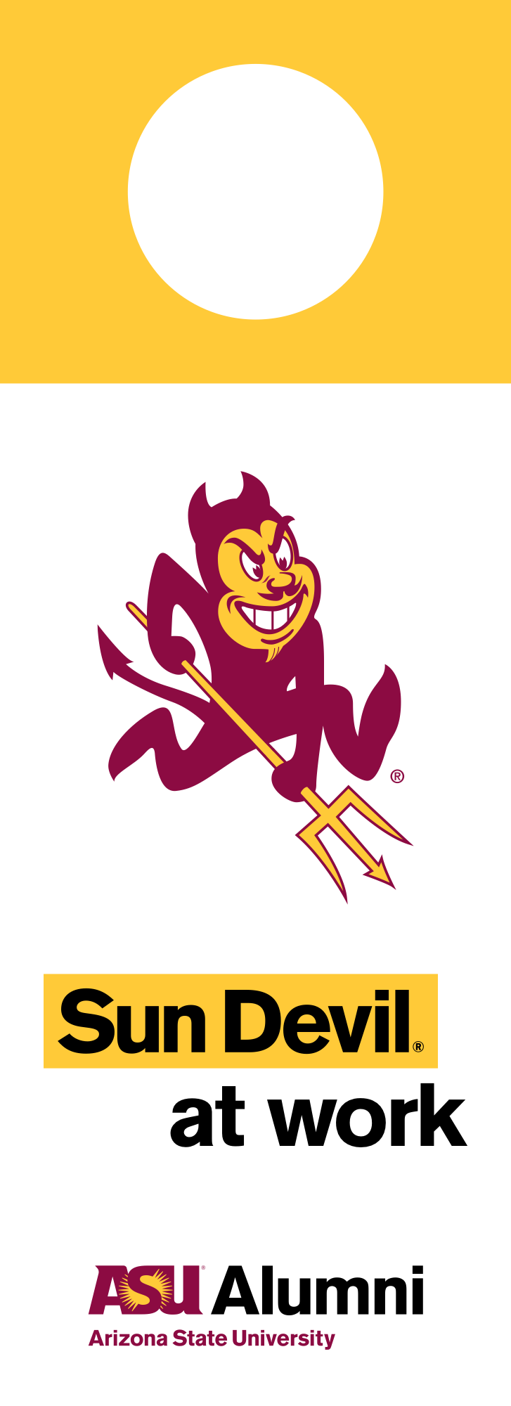 ASU Alumni Update door hanger print piece