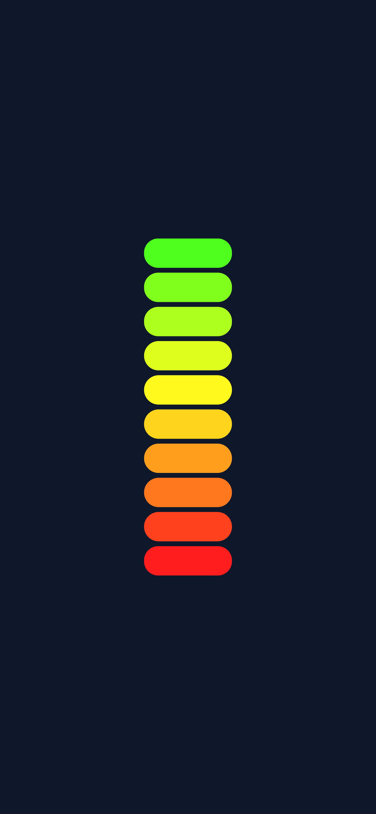 App launch splash showing the scale gradient