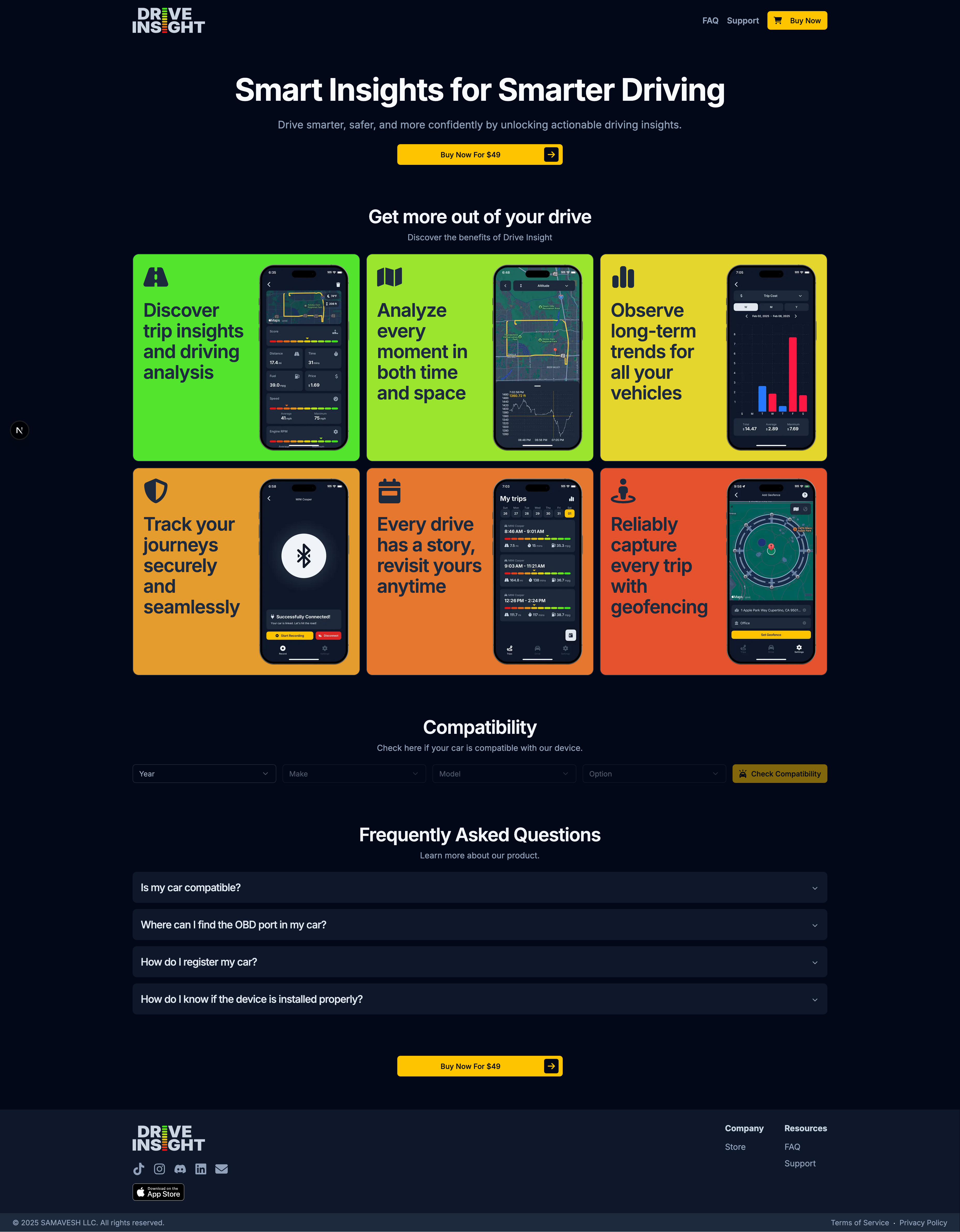 Drive Insight marketing landing page